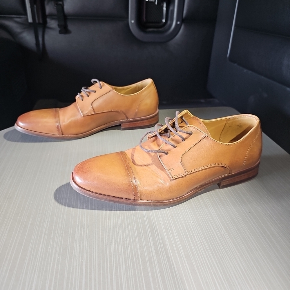 Goodfellow & Co. Tan Leather Cap Toe Oxford Shoes Men’s Size 7‎ Great PreOwned